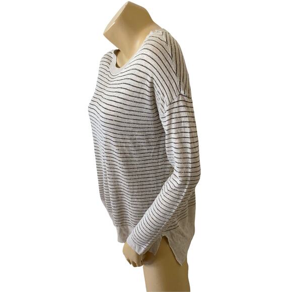 DAISY FUENTES Womens Size Small Striped Light Weight Long Sleeve Sweater - Picture 2 of 7